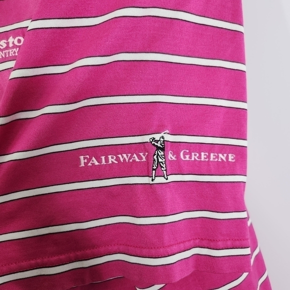Fairway & Greene Firestone Country Club Men’s XL Striped Short Sleeve Golf Polo - Picture 2 of 8